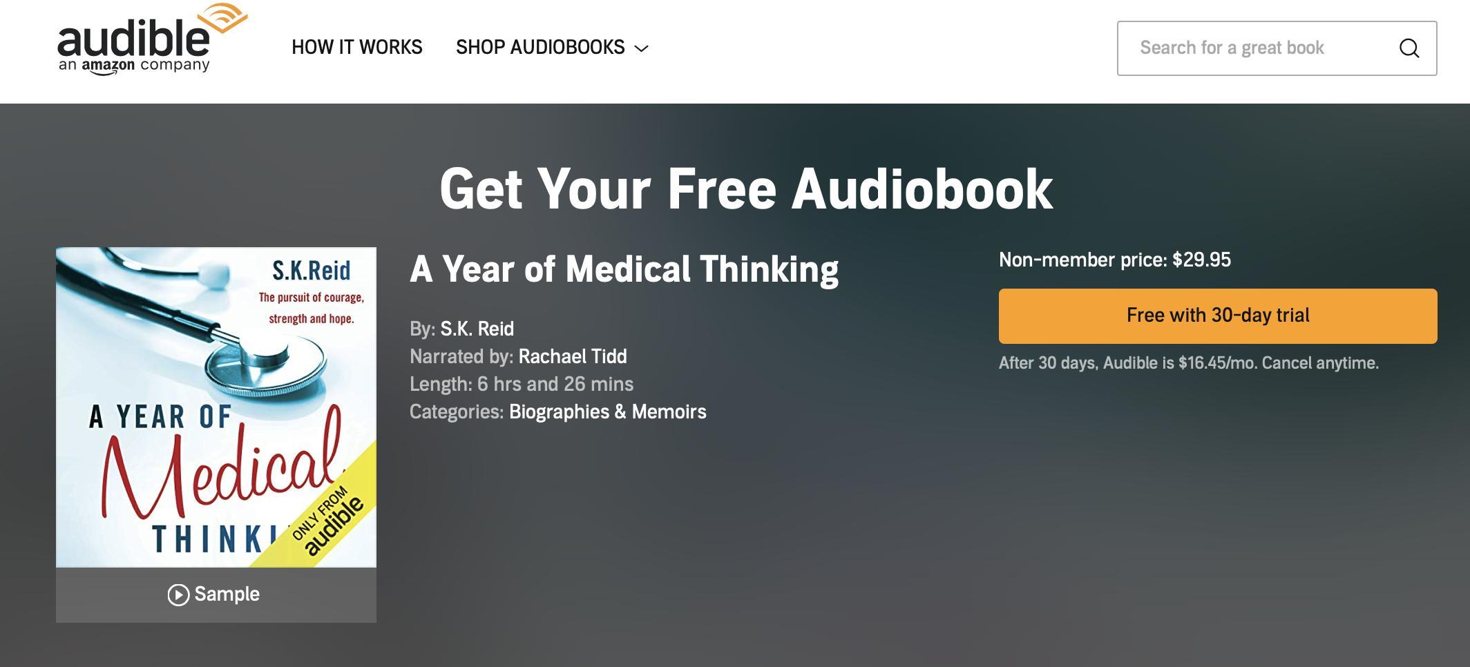 SK reid on Audible