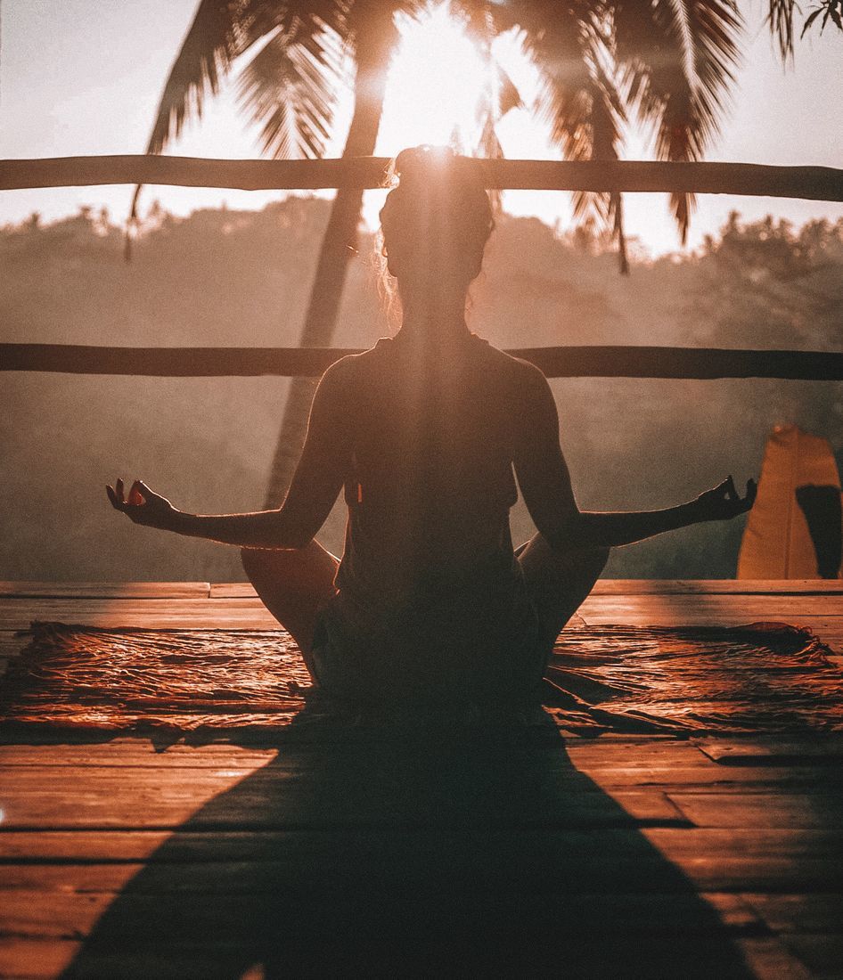 woman doing yoga